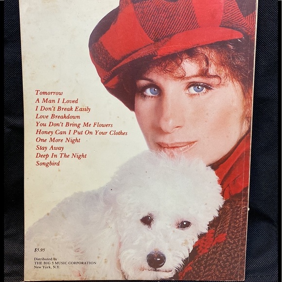 Vtg Barbara Streisand “Songbird” Words & Music by the Big 3 Music Recorded - Picture 2 of 7